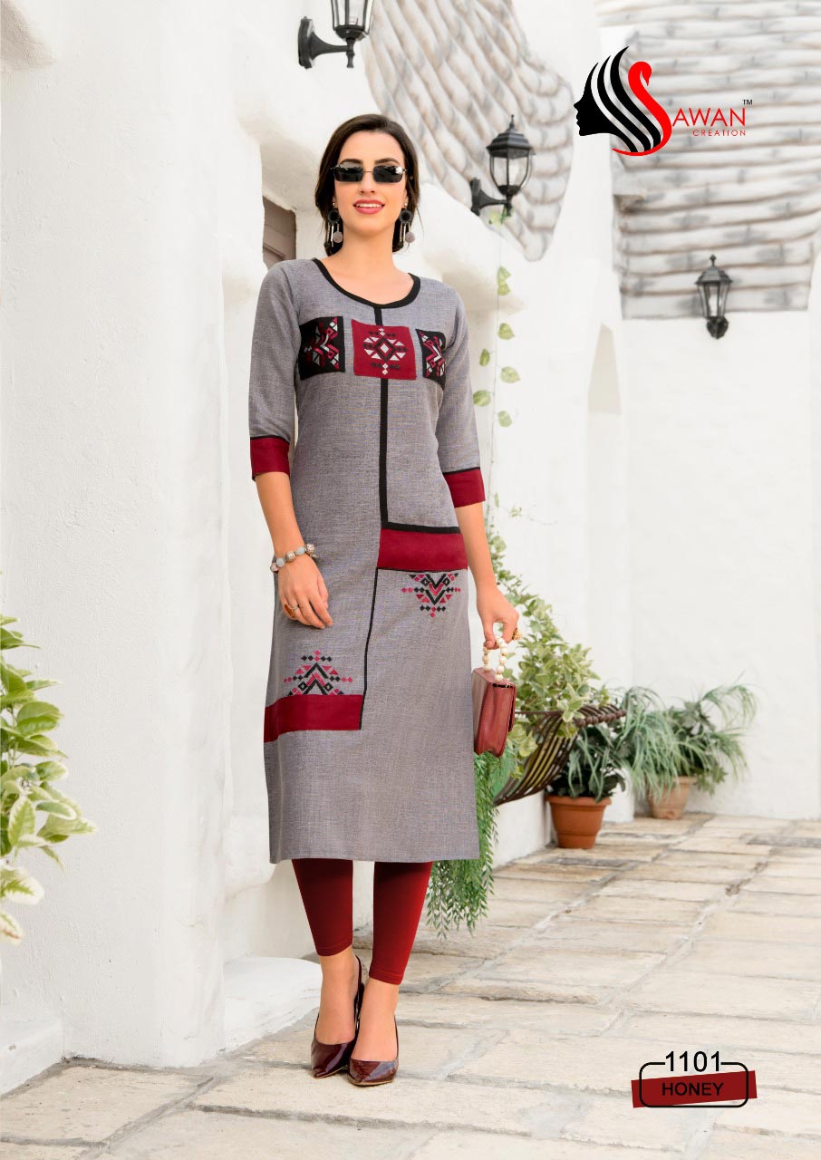 Honey Vol-11 Sawan Creation Rayon Wholesale Kurti Honey Vol-11 Sawan Creation Rayon Wholesale Kurti